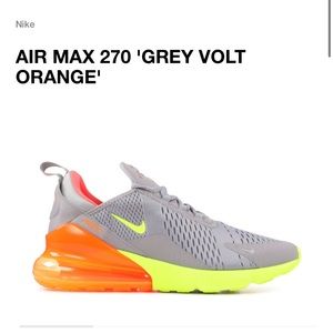 Nike Air Max 270 Grey Volt Orange